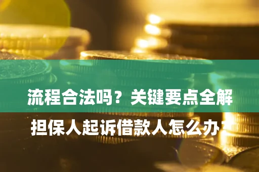 济南

担保人起诉借款人怎么办？流程合法吗？关键要点全解析